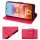 Hülle für Xiaomi Redmi 17 4G / 5G Handyhülle mit [Standfunktion][Kartenfächern] Rot