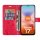 Hülle für Xiaomi Redmi 17 4G / 5G Handyhülle mit [Standfunktion][Kartenfächern] Rot