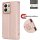 Hülle für Xiaomi Redmi 17 4G / 5G Handyhülle mit [Standfunktion][Kartenfächern] Rosegold