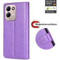 Hülle für Xiaomi Redmi 17 4G / 5G Handyhülle mit [Standfunktion][Kartenfächern] Lila