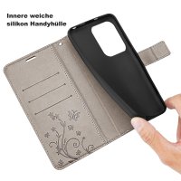 Hülle für Xiaomi Redmi 17 4G / 5G Handyhülle mit [Standfunktion][Kartenfächern] Grau
