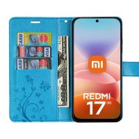 Hülle für Xiaomi Redmi 17 4G / 5G Handyhülle mit [Standfunktion][Kartenfächern] Blau