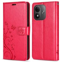 Hülle für Xiaomi Redmi Note 17 Handyhülle mit [Standfunktion][Kartenfächern] Rot