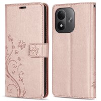 Hülle für Xiaomi Redmi Note 17 Handyhülle mit [Standfunktion][Kartenfächern] Rosegold