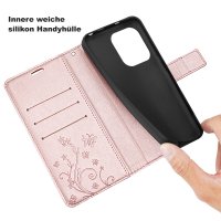 Hülle für Xiaomi Redmi Note 17 Handyhülle mit [Standfunktion][Kartenfächern] Rosegold