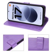 Hülle für Xiaomi Redmi Note 17 Handyhülle mit [Standfunktion][Kartenfächern] Lila