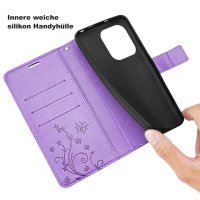 Hülle für Xiaomi Redmi Note 17 Handyhülle mit [Standfunktion][Kartenfächern] Lila