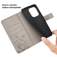 Hülle für Xiaomi Redmi Note 17 Handyhülle mit [Standfunktion][Kartenfächern] Grau