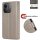 Hülle für Xiaomi Redmi Note 17 Handyhülle mit [Standfunktion][Kartenfächern] Grau