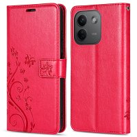Hülle für Xiaomi Redmi Note 17 Pro 5G Handyhülle mit [Standfunktion][Kartenfächern] Rot