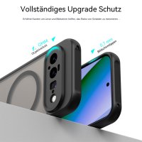 Magsafe Handyhülle für Google Pixel 11 Matt Case Schutzhülle Kratzfest Magnet Hülle Schwarz