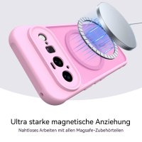Magsafe Handyhülle für Google Pixel 11 Matt Case Schutzhülle Kratzfest Magnet Hülle Pink