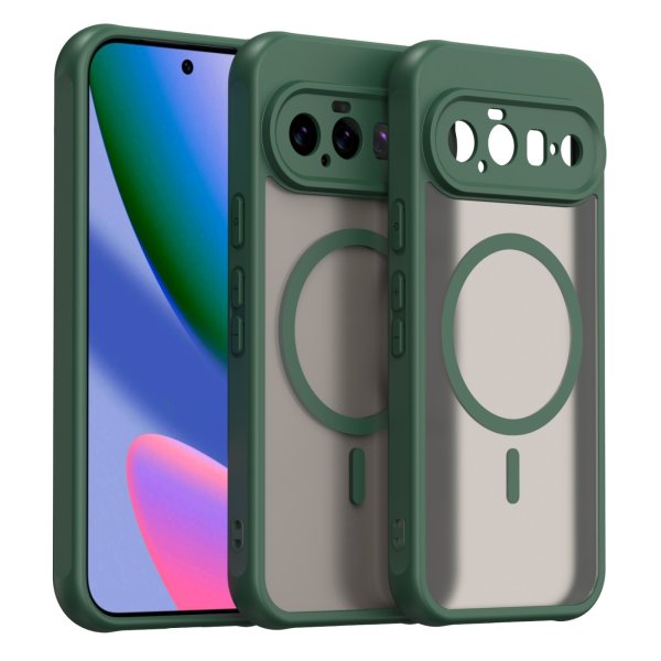 Magsafe Handyhülle für Google Pixel 11 Matt Case Schutzhülle Kratzfest Magnet Hülle Grün