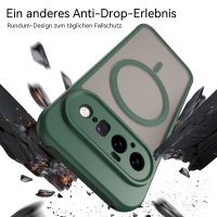 Magsafe Handyhülle für Google Pixel 11 Matt Case Schutzhülle Kratzfest Magnet Hülle Grün