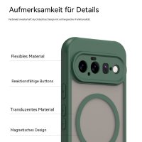 Magsafe Handyhülle für Google Pixel 11 Matt Case Schutzhülle Kratzfest Magnet Hülle Grün