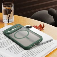 Magsafe Handyhülle für Google Pixel 11 Matt Case Schutzhülle Kratzfest Magnet Hülle Grün