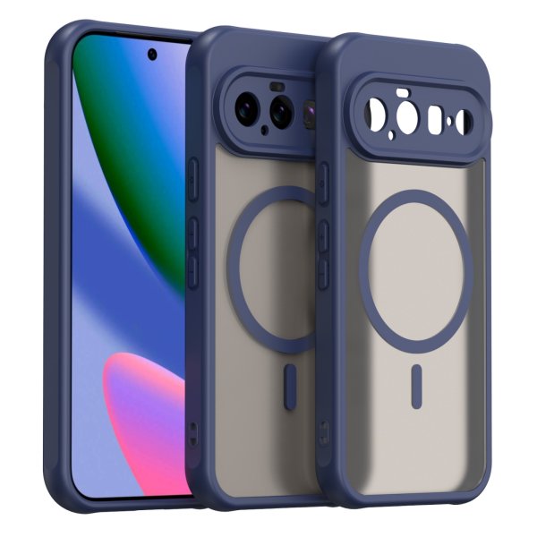 Magsafe Handyhülle für Google Pixel 11 Matt Case Schutzhülle Kratzfest Magnet Hülle Blau