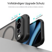 Magsafe Handyhülle für Google Pixel 11 Pro Matt Case Schutzhülle Kratzfest Magnet Hülle Schwarz