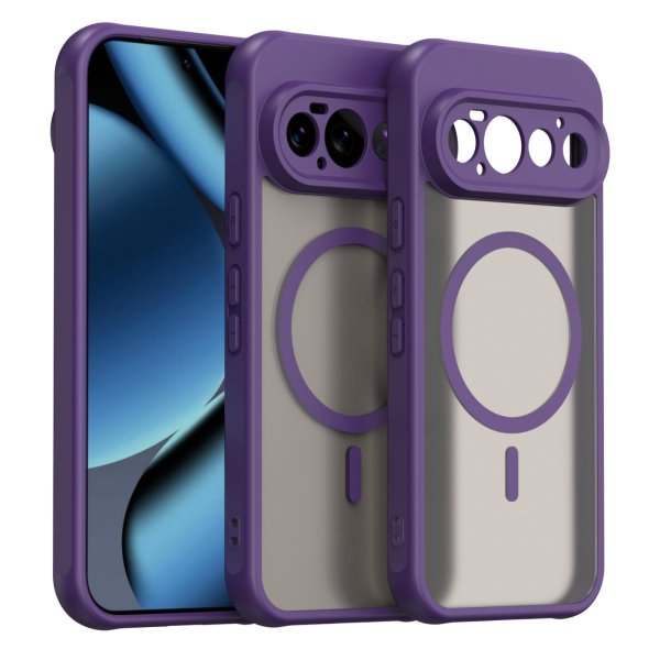 Magsafe Handyhülle für Google Pixel 11 Pro Matt Case Schutzhülle Kratzfest Magnet Hülle Lila