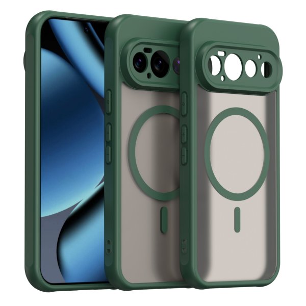 Magsafe Handyhülle für Google Pixel 11 Pro Matt Case Schutzhülle Kratzfest Magnet Hülle Grün