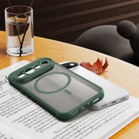 Magsafe Handyhülle für Google Pixel 11 Pro Matt Case Schutzhülle Kratzfest Magnet Hülle Grün