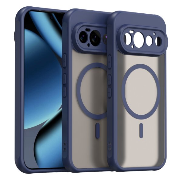 Magsafe Handyhülle für Google Pixel 11 Pro Matt Case Schutzhülle Kratzfest Magnet Hülle Blau