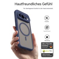 Magsafe Handyhülle für Google Pixel 11 Pro Matt Case Schutzhülle Kratzfest Magnet Hülle Blau