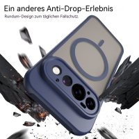 Magsafe Handyhülle für Google Pixel 11 Pro Matt Case Schutzhülle Kratzfest Magnet Hülle Blau
