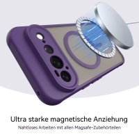 Magsafe Handyhülle für Google Pixel 11 Pro XL Matt Case Schutzhülle Kratzfest Magnet Hülle Lila