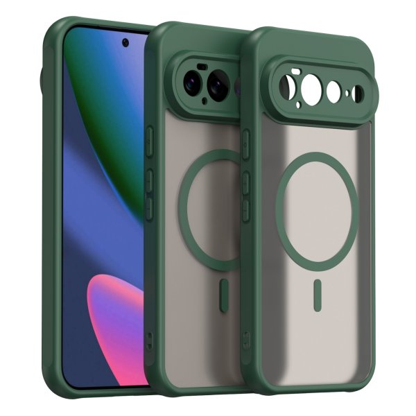 Magsafe Handyhülle für Google Pixel 11 Pro XL Matt Case Schutzhülle Kratzfest Magnet Hülle Grün