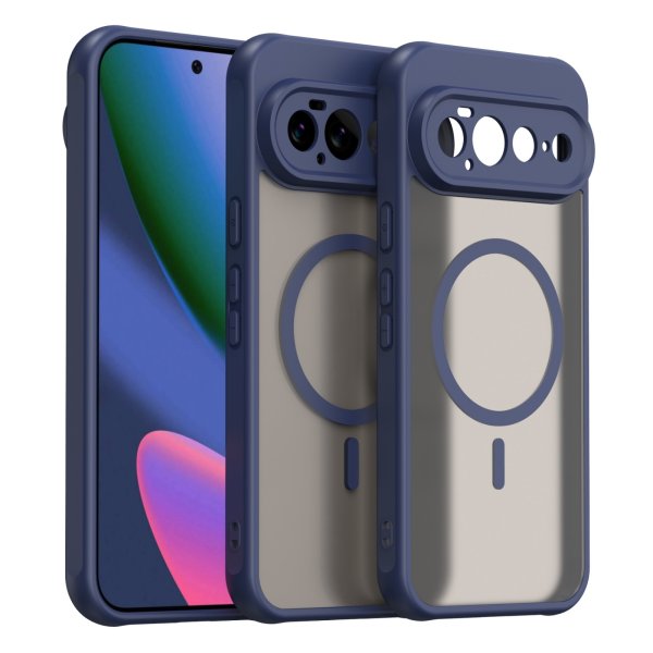 Magsafe Handyhülle für Google Pixel 11 Pro XL Matt Case Schutzhülle Kratzfest Magnet Hülle Blau