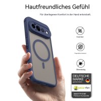 Magsafe Handyhülle für Google Pixel 11 Pro XL Matt Case Schutzhülle Kratzfest Magnet Hülle Blau