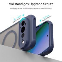 Magsafe Handyhülle für Google Pixel 11 Pro XL Matt Case Schutzhülle Kratzfest Magnet Hülle Blau