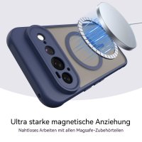 Magsafe Handyhülle für Google Pixel 11 Pro XL Matt Case Schutzhülle Kratzfest Magnet Hülle Blau