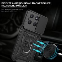 Outdoor Hülle für Motorola Moto G37 / G47 Kameraschutz Ring Case Stoßfest Schwarz