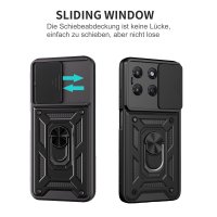 Outdoor Hülle für Motorola Moto G37 / G47 Kameraschutz Ring Case Stoßfest Schwarz