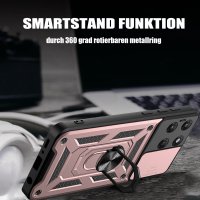 Outdoor Hülle für Motorola Moto G37 / G47 Kameraschutz Ring Case Rosegold