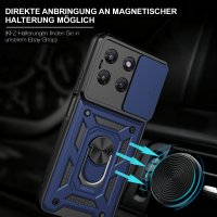 Outdoor Hülle für Motorola Moto G37 / G47 Kameraschutz Ring Case Stoßfest Blau