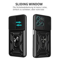 Outdoor Hülle für Motorola Moto G57 / G67 Power Kameraschutz Ring Case Schwarz