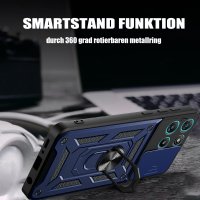Outdoor Hülle für Motorola Moto G57 / G67 Power Kameraschutz Ring Case Blau