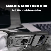 Outdoor Panzer Hülle für Google Pixel 11 / 11 Pro Handyhülle mit Kameraschutz Ringhalter Cover Silber