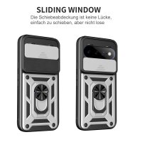 Outdoor Panzer Hülle für Google Pixel 11 / 11 Pro Handyhülle mit Kameraschutz Ringhalter Cover Silber