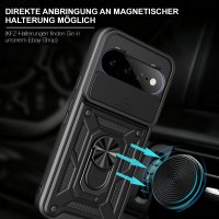 Outdoor Panzer Hülle für Google Pixel 11 / 11 Pro Handyhülle mit Kameraschutz Ringhalter Cover Schwarz