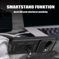 Outdoor Panzer Hülle für Google Pixel 11 / 11 Pro Handyhülle mit Kameraschutz Ringhalter Cover Schwarz