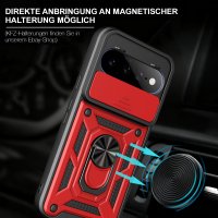 Outdoor Panzer Hülle für Google Pixel 11 / 11 Pro Handyhülle mit Kameraschutz Ringhalter Cover Rot