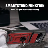 Outdoor Panzer Hülle für Google Pixel 11 / 11 Pro Handyhülle mit Kameraschutz Ringhalter Cover Rot