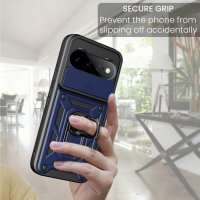 Outdoor Panzer Hülle für Google Pixel 11 / 11 Pro Handyhülle mit Kameraschutz Ringhalter Cover Blau
