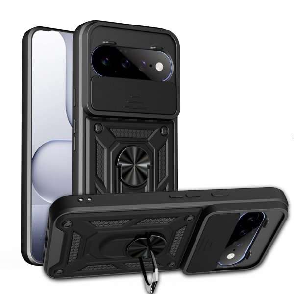Outdoor Panzer Hülle für Google Pixel 11 Pro XL Handyhülle mit Kameraschutz Ringhalter Cover Schwarz