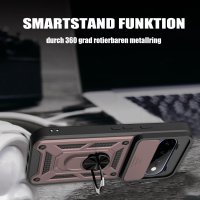 Outdoor Panzer Hülle für Google Pixel 11 Pro XL Handyhülle mit Kameraschutz Ringhalter Cover Rosegold