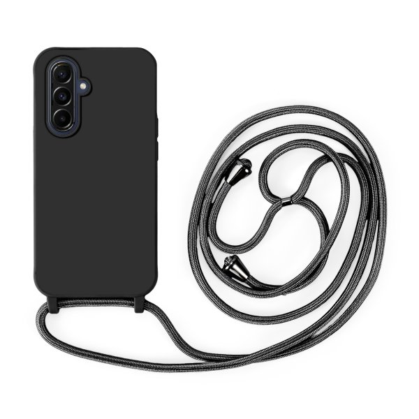 Handykette für Samsung Galaxy A27 Hanyhülle mit Band Hülle mit Kodel Smartphone Halskette Schwarz